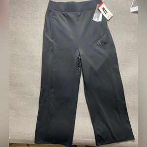 Adidas Women’s Black Lightweight Wide Leg Performance Pants- Athleisure Sporty